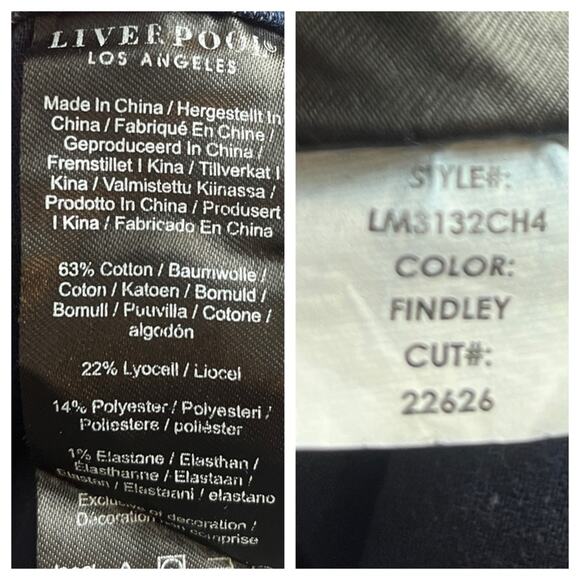 Liverpool Jeans Straight Leg Mid Rise Dark Wash Stretch Women’s Size 4/27 - Picture 5 of 7